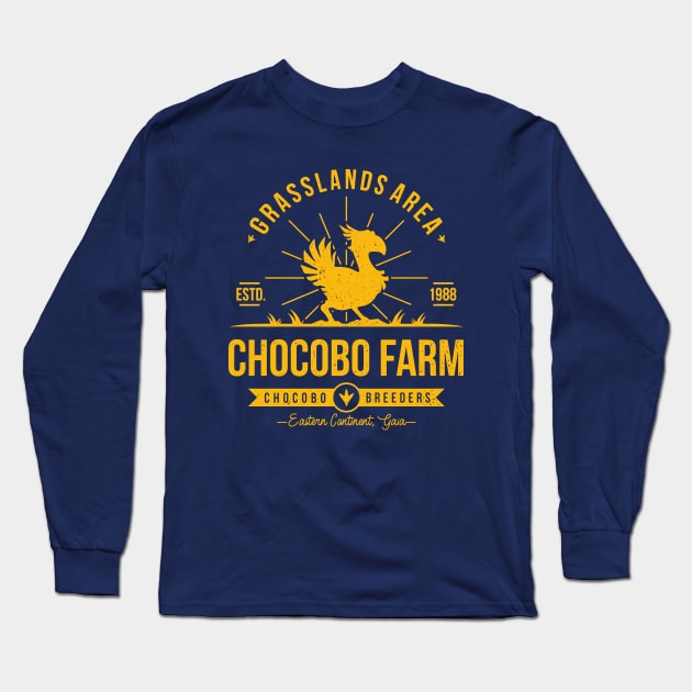 Chocobo Farm Long Sleeve T-Shirt by Alundrart